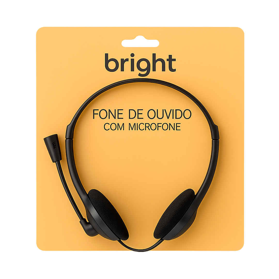 FONE DE OUVIDO COM MICROFONE E FIO HEADSET OFFICE10