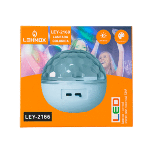 LÂMPADA COLORIDA BLUETOOTH COM CAIXA DE SOM – LEHMOX