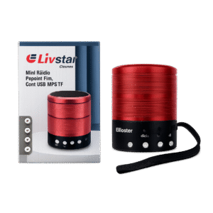 MINI PORTÁTIL BLUETOOTH COM RÁDIO FM, USB E MP3