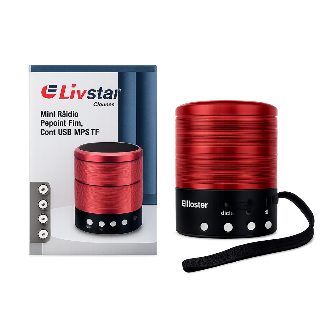 MINI PORTÁTIL BLUETOOTH COM RÁDIO FM, USB E MP3